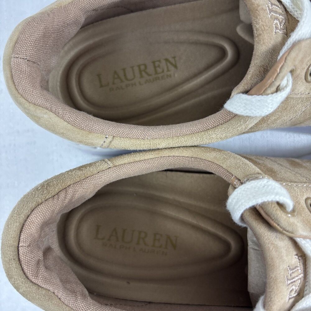 Lauren Ralph Lauren ANGELINE Brown Tan Suede Preowned Fashion Women's Size 8.5 - Picture 8 of 14